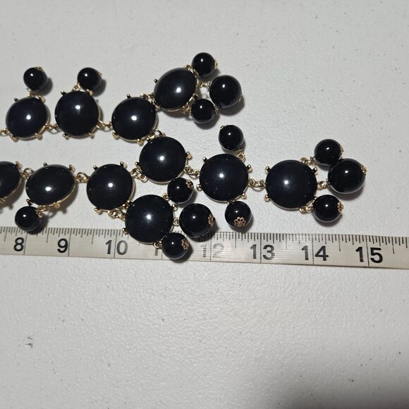 Elegant Black Round Bubble Beaded Chunky Statement Bib Necklace Fashion Jewelry - Picture 8 of 8
